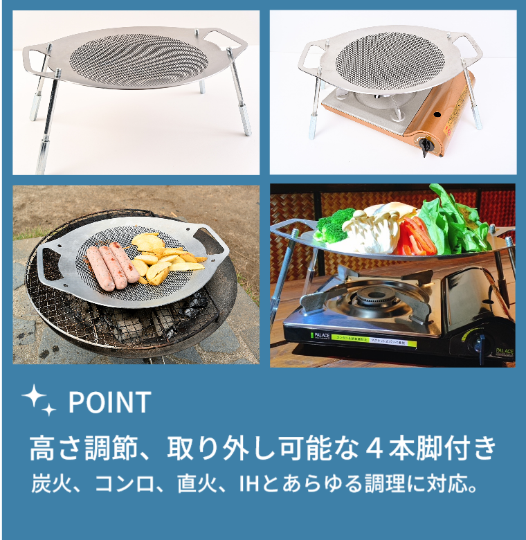 画像をギャラリービューアに読み込む, 【Lagurus(ラグラス)】フルステンレス製グリドルパン「All-round PLATE」