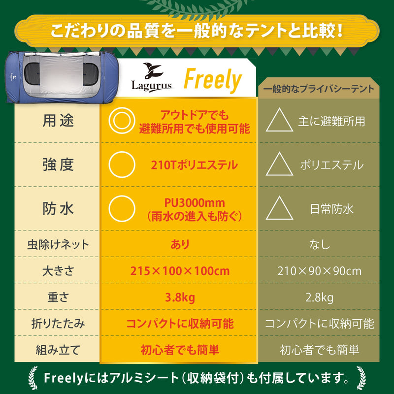 画像をギャラリービューアに読み込む, 【Lagurus(ラグラス)】縦横型2wayテント「Freely 」