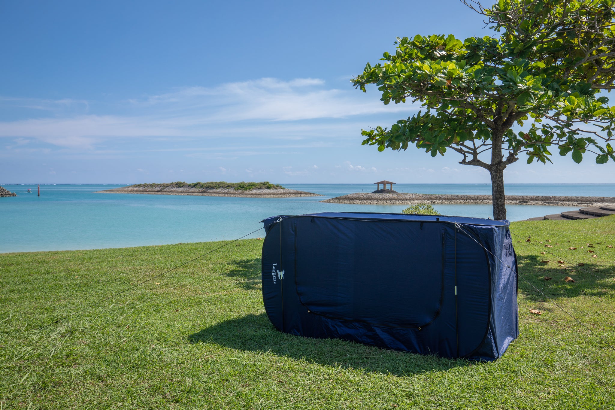 災害時とアウトドアにも併用可能 30秒で設営、収納可能 「2WAY仕様の